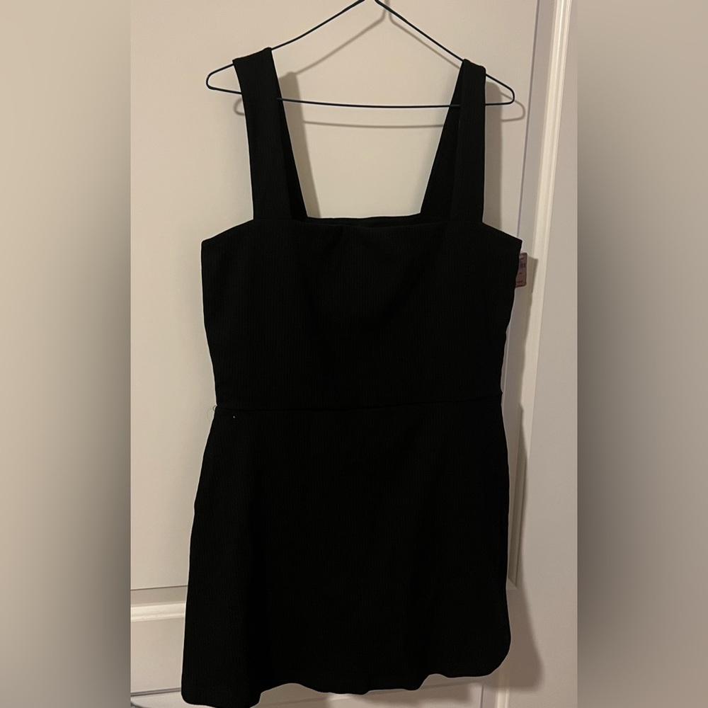 NWT PINK RIB SQUARE NECK ACTIVE DRESS